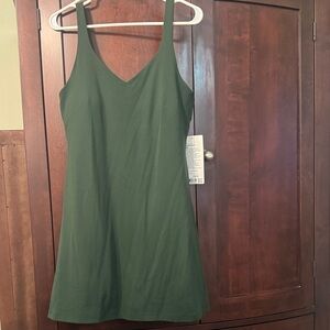 lululemon athletica Deep Green V-Neck Tank Mini Dress